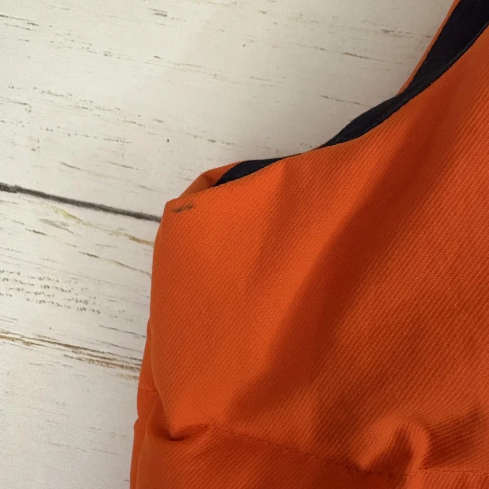 Polo Sport Ralph Lauren Vest Mens L Orange Down Puffer Insulated Full Zip